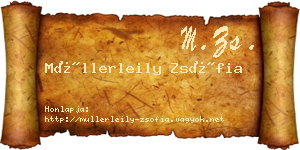 Müllerleily Zsófia névjegykártya